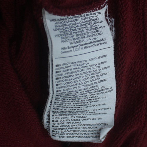 Nike Women’s Burgundy Full Zip Hoodie Size L Cotton Blend