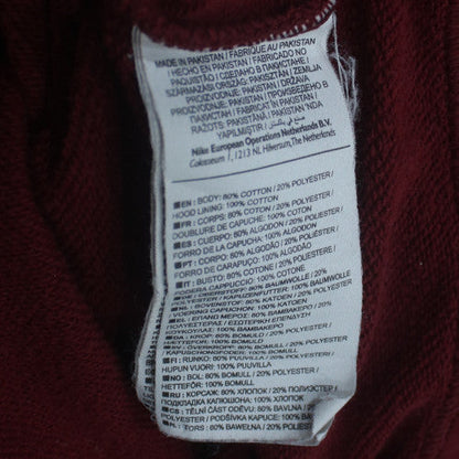 Nike Women’s Burgundy Full Zip Hoodie Size L Cotton Blend