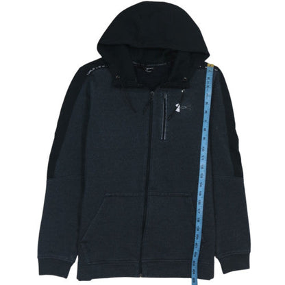 Under Armour Mens Black Full Zip Hoodie Size M Loose Fit Sportswear
