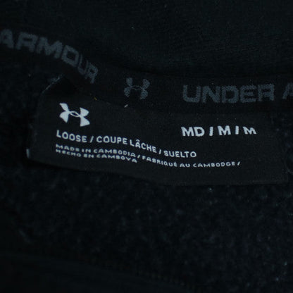 Under Armour Mens Black Full Zip Hoodie Size M Loose Fit Sportswear