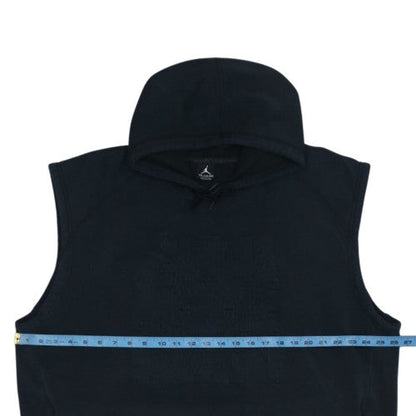 Nike Mens Black 2XL Sleeveless Hoodie Vest Fleece Sportswear