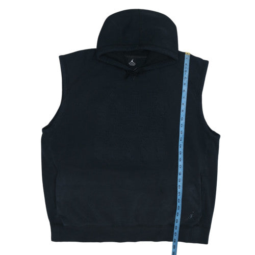 Nike Mens Black 2XL Sleeveless Hoodie Vest Fleece Sportswear