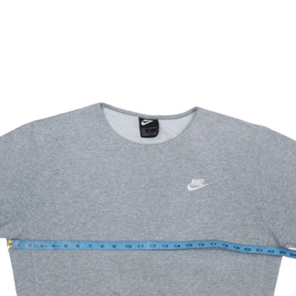 Nike Women Grey Small Pullover Sweatshirt Cotton Blend