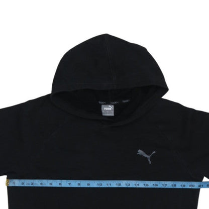 Puma Women's Black Small Pullover Hoodie with Logo Design