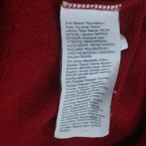 Puma Men's Red Full Zip Hoodie M Fleece Logo Sportswear