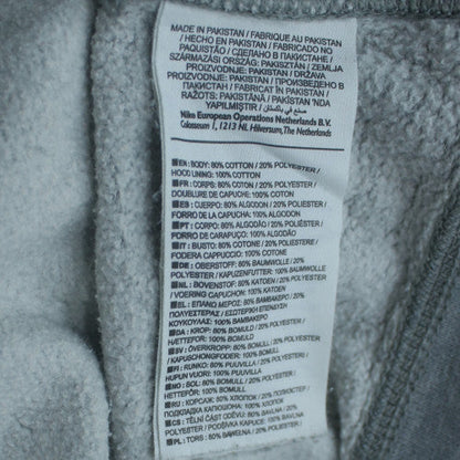 Nike Men's Grey Pullover Fleece Hoodie L Regular Fit Sportswear