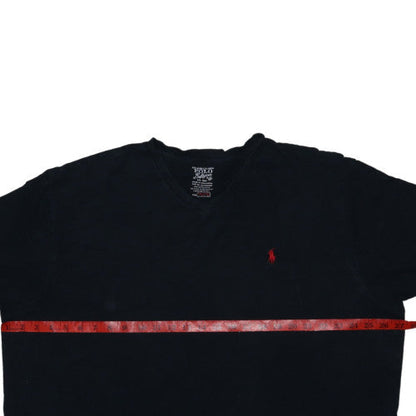 Polo Ralph Lauren Men's Black V-Neck Cotton T-Shirt XXL Classic Fit