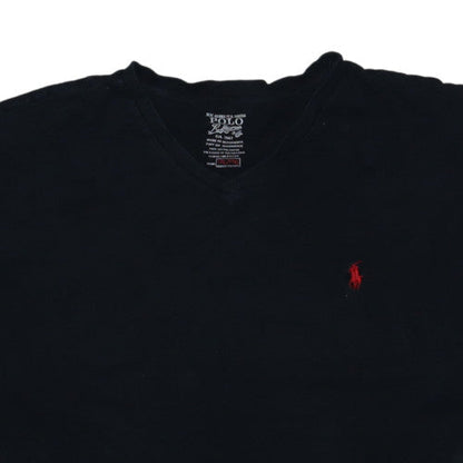 Polo Ralph Lauren Men's Black V-Neck Cotton T-Shirt XXL Classic Fit