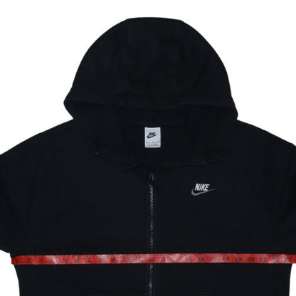 Nike Men Black Full Zip Hoodie Fleece Sweatshirt M