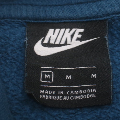 Nike Women's Blue Pullover Hoodie Medium Cotton Blend Casual