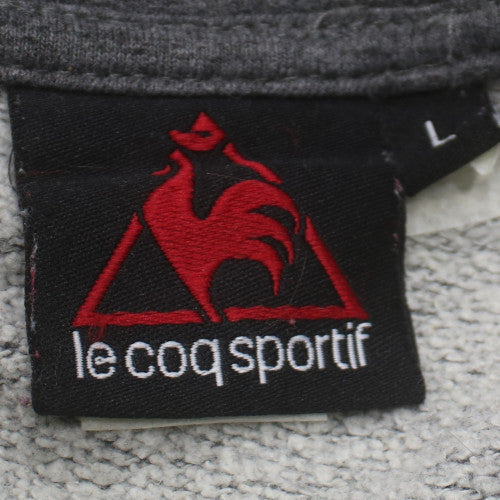 Le Coq Sportif Mens Grey Pullover Hoodie L Graphic Sportswear