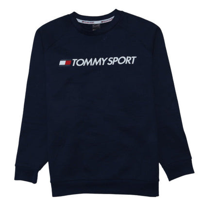 Tommy Sport Men's Blue Regular Fit Crew Neck Sweatshirt M