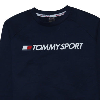 Tommy Sport Men's Blue Regular Fit Crew Neck Sweatshirt M