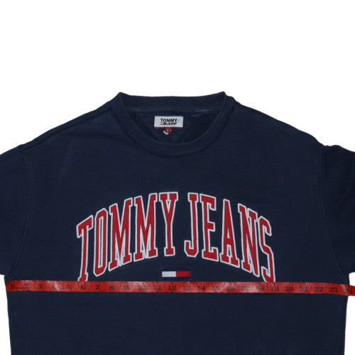 Tommy Jeans Womens Navy Blue Crew Neck Pullover Sweatshirt L