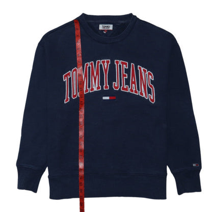 Tommy Jeans Womens Navy Blue Crew Neck Pullover Sweatshirt L