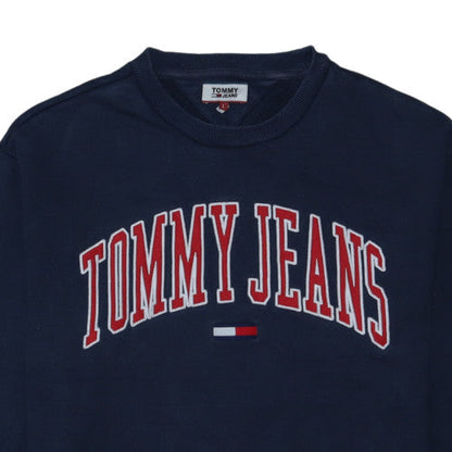 Tommy Jeans Womens Navy Blue Crew Neck Pullover Sweatshirt L