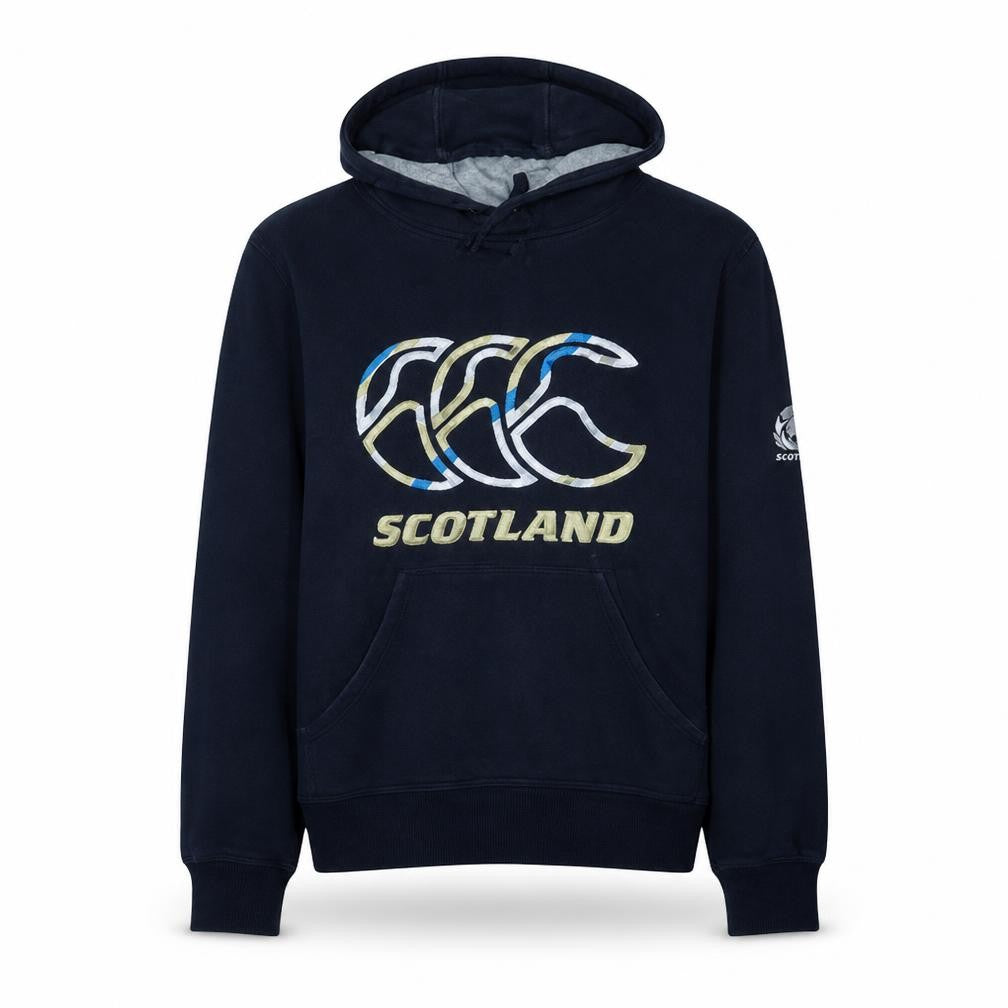 Canterbury Scotland Mens Blue Pullover Hoodie Size S Rugby Sweatshirt