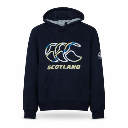 Canterbury Scotland Mens Blue Pullover Hoodie Size S Rugby Sweatshirt