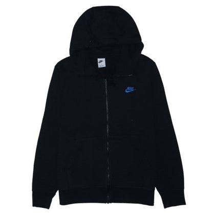 Nike Womens Black Full Zip Hoodie Size M Cotton Blend Casual