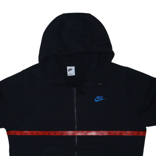Nike Womens Black Full Zip Hoodie Size M Cotton Blend Casual