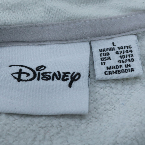 Disney Lilo & Stitch Women's Grey Pullover Hoodie Size L 14/16