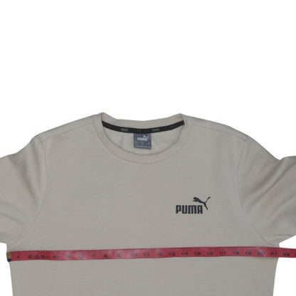 Puma Womens Beige Crew Neck Pullover Sweatshirt Size S