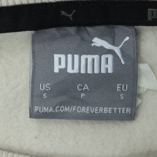 Puma Womens Beige Crew Neck Pullover Sweatshirt Size S