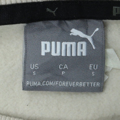 Puma Womens Beige Crew Neck Pullover Sweatshirt Size S