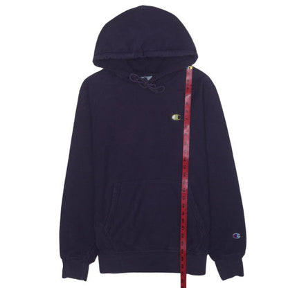 Champion Womens Navy Reverse Weave Pullover Hoodie Size M Cotton Blend