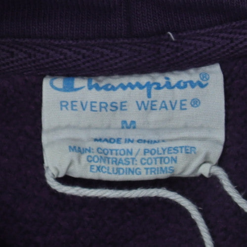 Champion Womens Navy Reverse Weave Pullover Hoodie Size M Cotton Blend