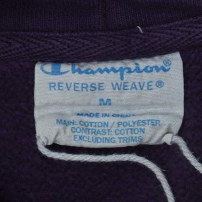 Champion Womens Navy Reverse Weave Pullover Hoodie Size M Cotton Blend