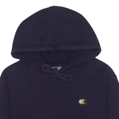 Champion Womens Navy Reverse Weave Pullover Hoodie Size M Cotton Blend