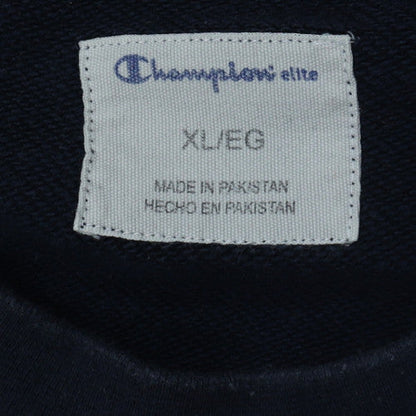 Champion Men's Black XL Pullover Embroidered Crew Neck Sweatshirt
