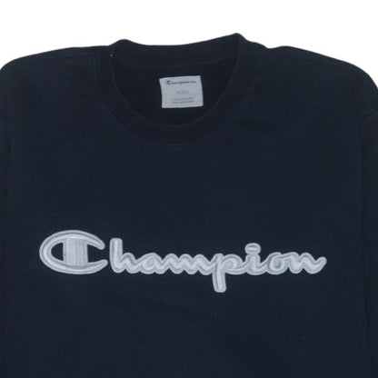 Champion Men's Black XL Pullover Embroidered Crew Neck Sweatshirt