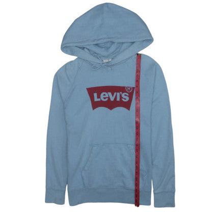 Levi's Women's Blue Pullover Hoodie Medium Relaxed Fit Casual