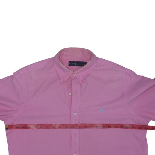Ralph Lauren Men's Pink Long Sleeve Button-Up Cotton Shirt L