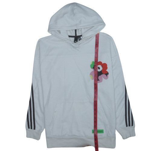Adidas Women White Pullover Hoodie Size S Graphic Flower Design