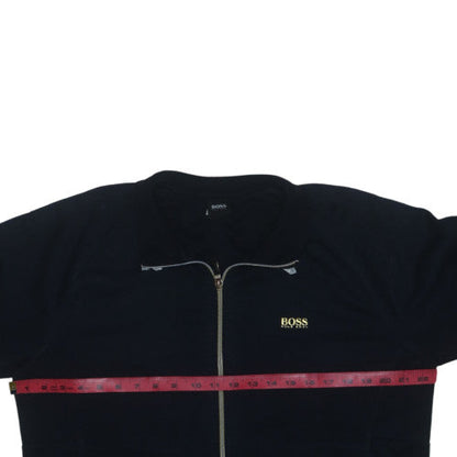 Hugo Boss Men's Black Gold Logo Track Jacket Size L Full Zip