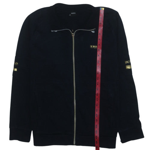 Hugo Boss Men's Black Gold Logo Track Jacket Size L Full Zip