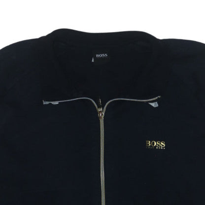 Hugo Boss Men's Black Gold Logo Track Jacket Size L Full Zip