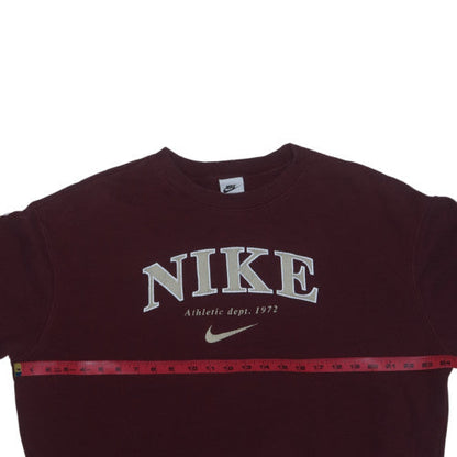 Nike Womens Burgundy Crew Neck Pullover Sweatshirt S