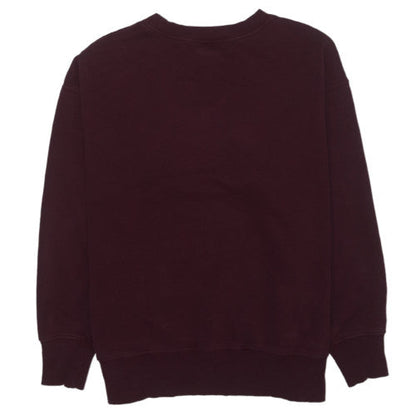 Nike Womens Burgundy Crew Neck Pullover Sweatshirt S