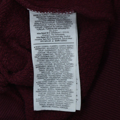 Nike Womens Burgundy Crew Neck Pullover Sweatshirt S