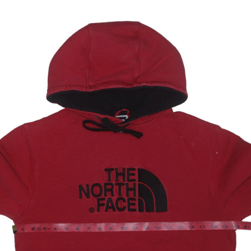 The North Face Mens Red Pullover Hoodie Size S Fleece Lined