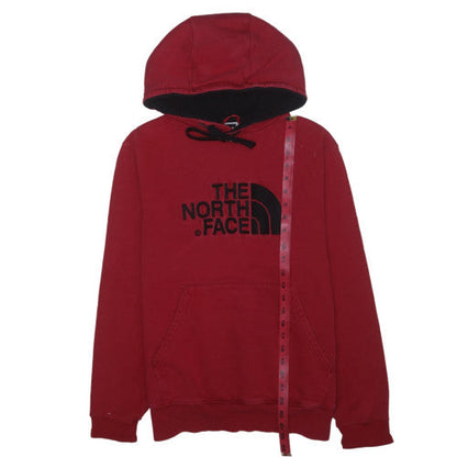 The North Face Mens Red Pullover Hoodie Size S Fleece Lined