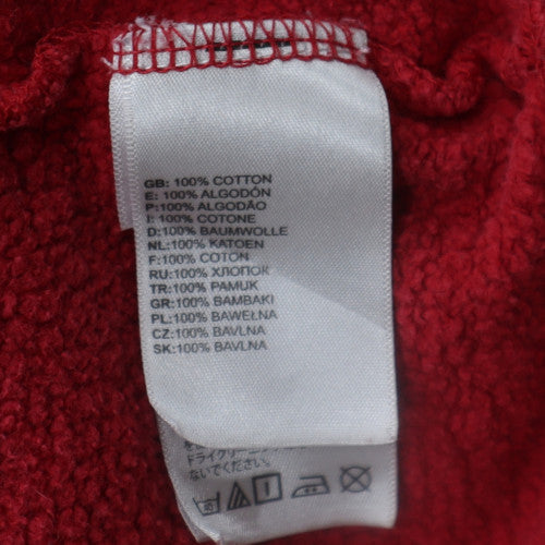 The North Face Mens Red Pullover Hoodie Size S Fleece Lined
