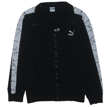 Puma Men's Black XL Track Jacket with Contrast Sleeves