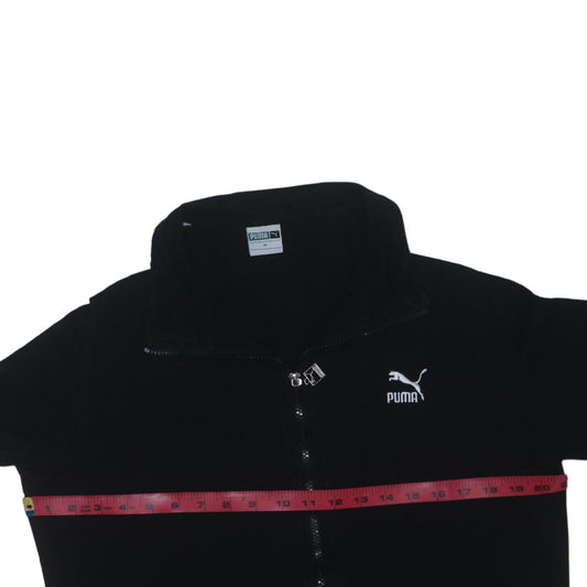 Puma Men's Black XL Track Jacket with Contrast Sleeves