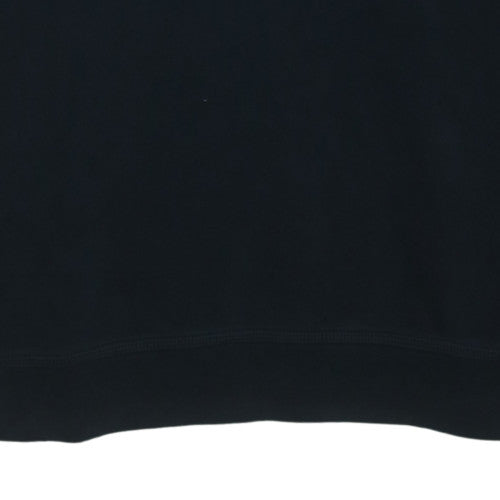 Nike Womens Black Blue Logo Pullover Sweatshirt Size L Cotton Blend