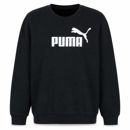 Puma Men's Black Logo Crew Neck Sweatshirt L Regular Fit